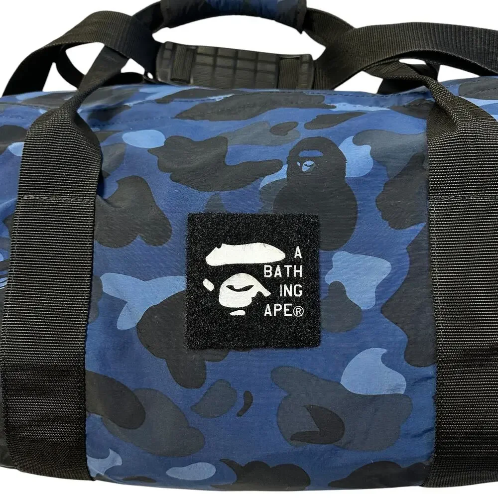 Bape Blue Camo Medium Carry On Duffle Bag
